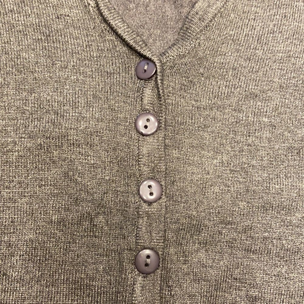 Gray Button Up Cardigan - Picture 3 of 4